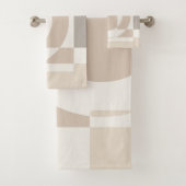 Soft Geometric Blocks – Simple and Sleek バスタオルセット (インサイチュ)