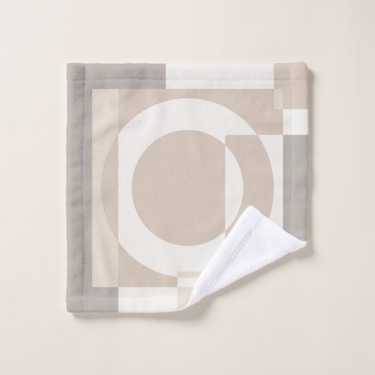 Soft Geometric Blocks – Simple and Sleek バスタオルセット (ウォッシュタオル)