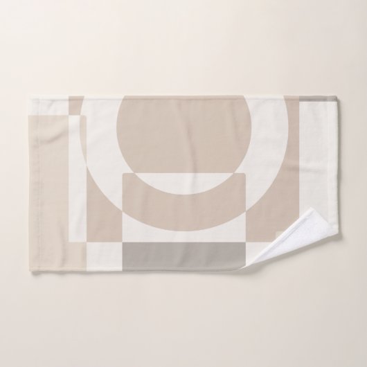 Soft Geometric Blocks – Simple and Sleek バスタオルセット (ハンドタオル)