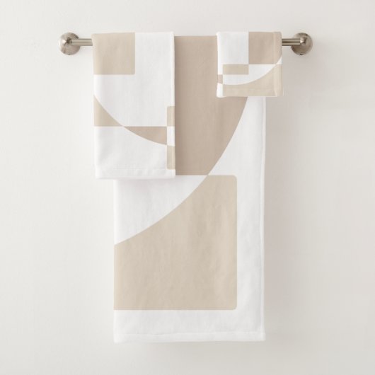 Soft Geometric Blocks – Simple and Sleek バスタオルセット (インサイチュ)