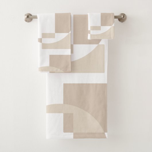 Soft Geometric Blocks – Simple and Sleek バスタオルセット (インサイチュ)