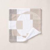Soft Geometric Blocks – Simple and Sleek バスタオルセット (ウォッシュタオル)