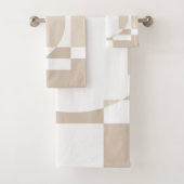 Soft Geometric Blocks – Simple and Sleek バスタオルセット (インサイチュ)
