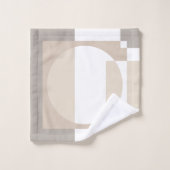 Soft Geometric Blocks – Simple and Sleek バスタオルセット (ウォッシュタオル)