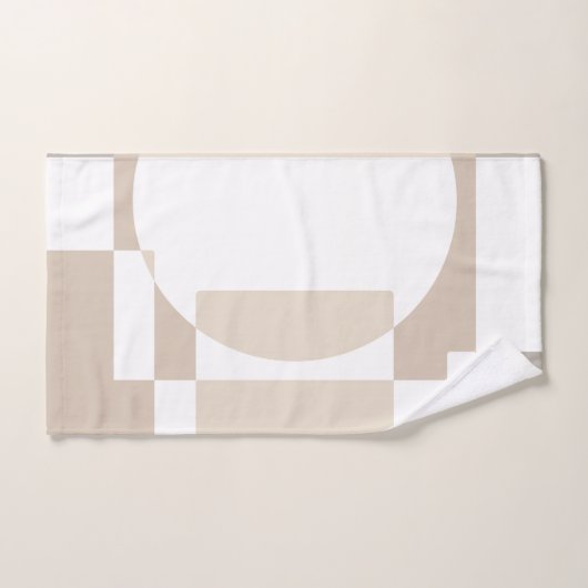 Soft Geometric Blocks – Simple and Sleek バスタオルセット (ハンドタオル)