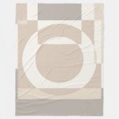 Soft Geometric Blocks – Simple and Sleek  フリースブランケット (正面)