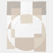 Soft Geometric Blocks – Simple and Sleek フリースブランケット (正面)