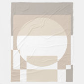 Soft Geometric Blocks – Simple and Sleek フリースブランケット (正面)
