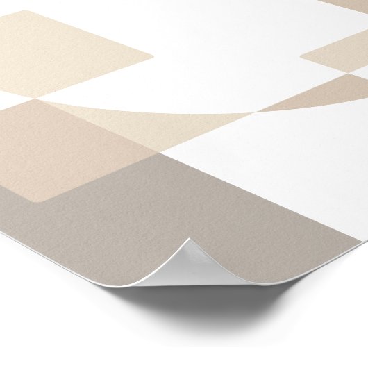 Soft Geometric Blocks – Simple and Sleek ポスター (角)