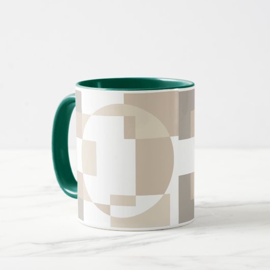 Soft Geometric Blocks – Simple and Sleek マグカップ (正面左)