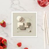 Soft Geometric Linework スタンダードカクテルナプキン (インサイチュ)