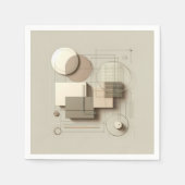 Soft Geometric Linework スタンダードカクテルナプキン (正面)