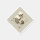 Soft Geometric Linework スタンダードカクテルナプキン (角)