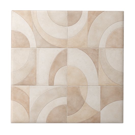 Soft Geometric Seamless Ceramic Tile タイル (正面)
