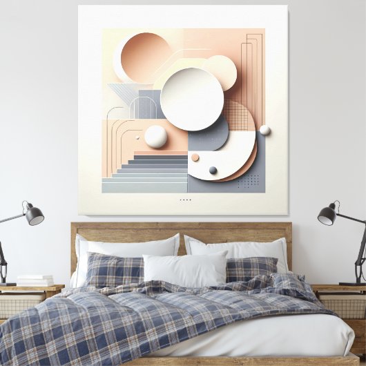 Soft Geometry Dimensions キャンバスプリント (インサイチュ (寝室))