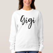 Soft Gigi EST Year Cozy Script Design スウェットシャツ (正面)