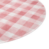 Soft Girly Pink White Plaid Stripes Bridal Showe カッティングボード (角)