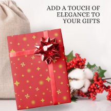 Soft Glow Golden Stars & Floral Petals Pattern