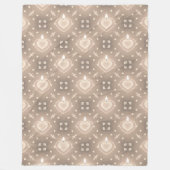 Soft Glow Heart Candle Pattern フリースブランケット (正面)