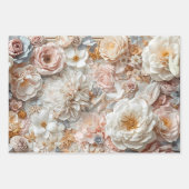 Soft Gold Baroque Floral Garden with Butterflies ラッピングペーパーシート (正面3)