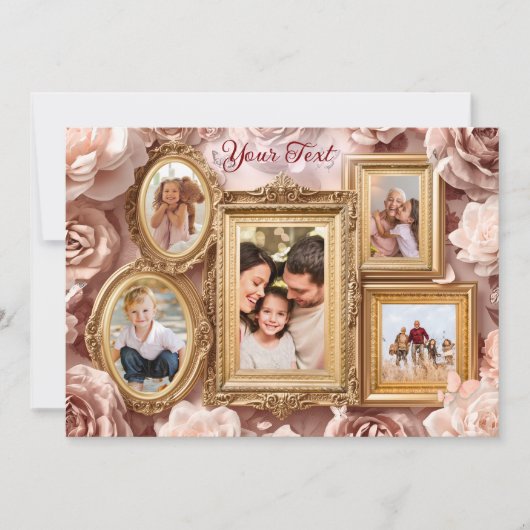 Soft Gold Baroque Floral Memory Frames Gallery シーズンカード (正面)