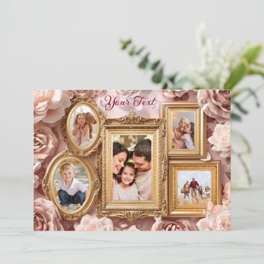 Soft Gold Baroque Floral Memory Frames Gallery シーズンカード (スタンド正面)