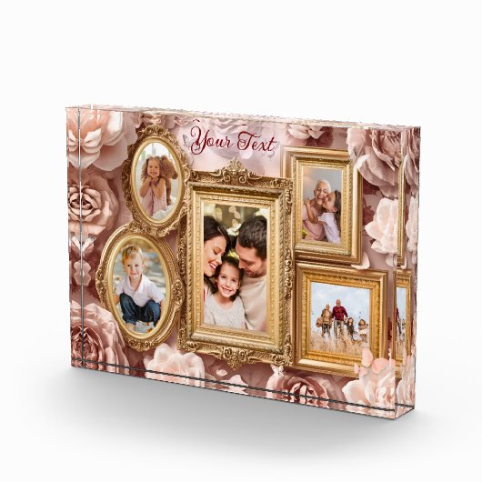 Soft Gold Baroque Floral Memory Frames Gallery フォトブロック (右)
