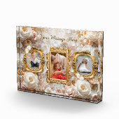 Soft Gold Baroque Floral Photo Frames Collage フォトブロック (右)