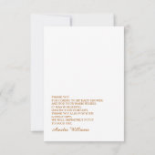 Soft Gold Bear Balloon Beary Thanks Neutral サンキューカード (裏面)