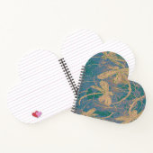 Soft Gold Dragonflies on Vintage Turquoise & Lilac ノートブック (内部)