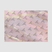 Soft Gold Peach Marble 薄葉紙 (正面)