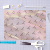 Soft Gold Peach Marble 薄葉紙 (クラフト)