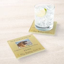 Soft Golden Osteosarcoma Pet Keepsake ガラスコースター