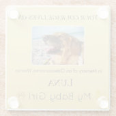 Soft Golden Osteosarcoma Pet Keepsake ガラスコースター (裏面)