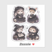 Soft Goth Animals Cute Custom-Cut Vinyl Sticker シール (シート)
