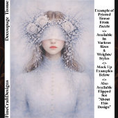 Soft Gothic Romance Winter Portrait FH9R Decoupage 薄葉紙