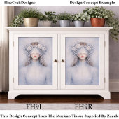 Soft Gothic Romance Winter Portrait FH9R Decoupage 薄葉紙