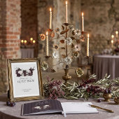 Soft Gothic Skulls & Roses Guest Book Sign ポスター