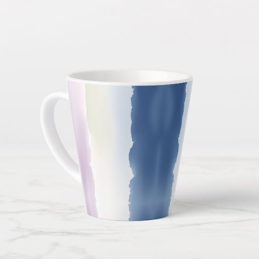 Soft Gradient Torn‑Edge  カフェラテマグ (左アングル)
