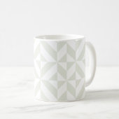Soft Gray Geometric Art Deco コーヒーマグカップ (正面右)
