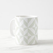 Soft Gray Geometric Art Deco コーヒーマグカップ (正面左)