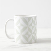 Soft Gray Geometric Art Deco コーヒーマグカップ (左)