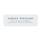 Soft Gray Minimalist Elegant Return Stickers ラベル (正面)