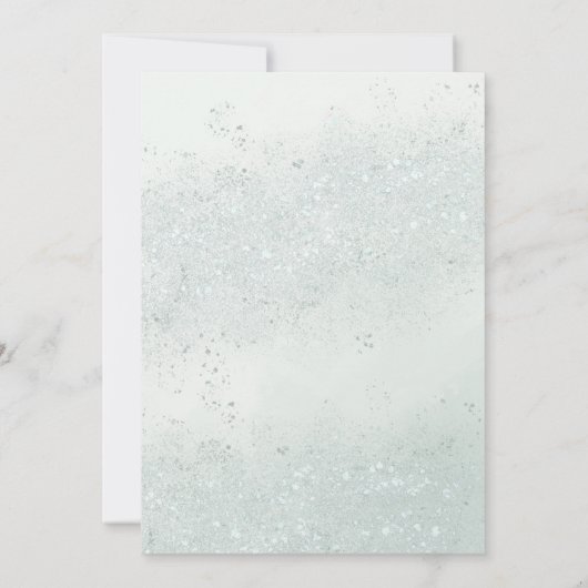 Soft Green & Blush Sweet 16 Invitation White Roses 招待状 (裏面)