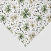 Soft Green & Cream Shamrock Pattern Tissue Paper 薄葉紙 (詳細)