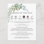 Soft Green Eucalyptus Watercolor Rustic Wedding エンクロージャーカード (正面)