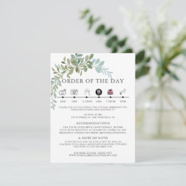 Soft Green Eucalyptus Watercolor Rustic Wedding エンクロージャーカード