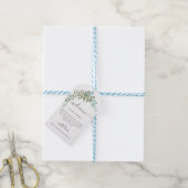 Soft Green Eucalyptus Watercolor Rustic Wedding ギフトタグ (より糸付き)