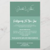 Soft green mint tone skincare チラシ (裏面)