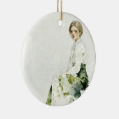 Soft Green Portrait Ornament セラミックオーナメント (右)